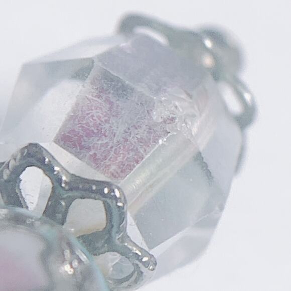 Vintage Mid Century Cloisonné Hat Pin AB Glass Beads Floral Stick Pin 1950s - Picture 16 of 16